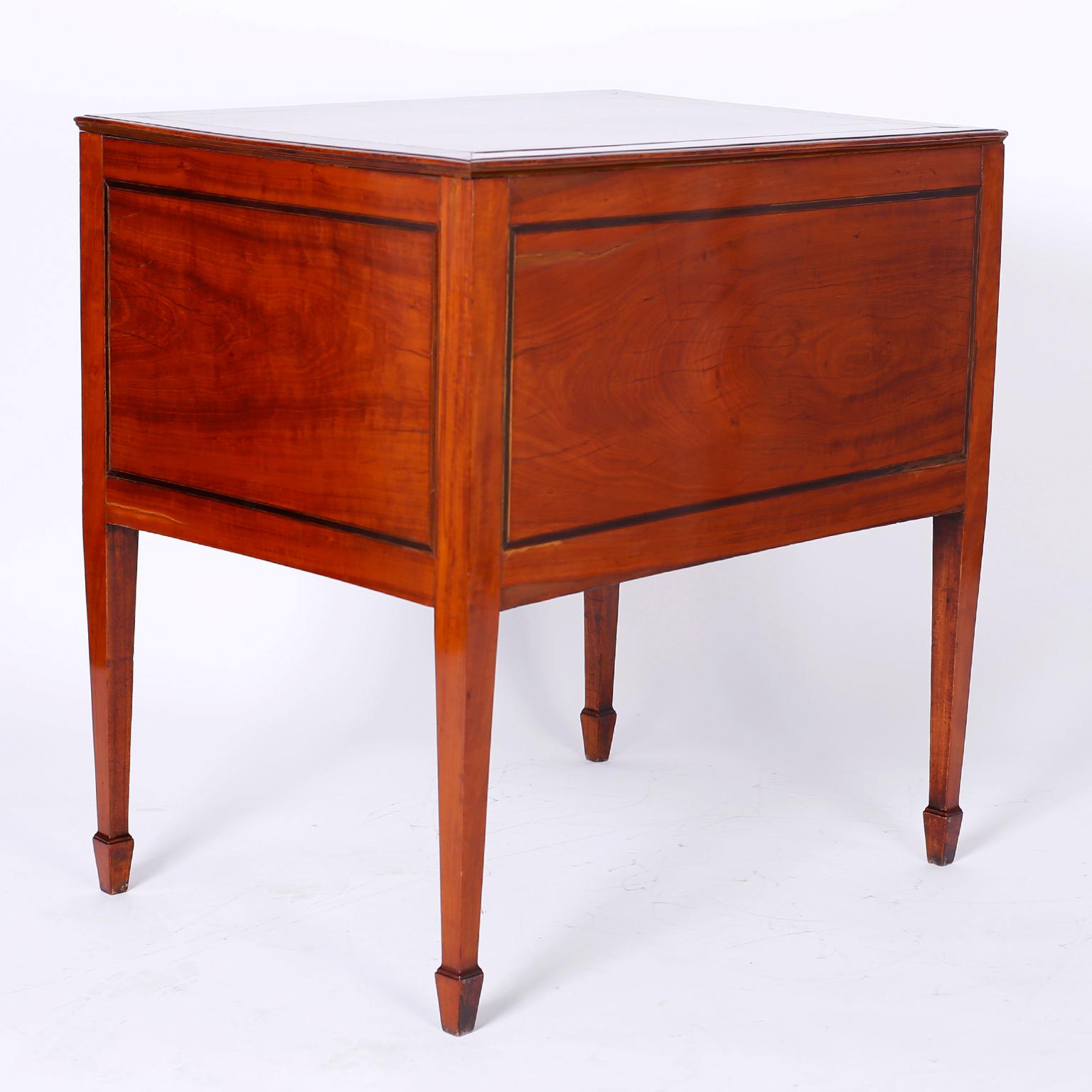 Inlay Antique English Satinwood and Mahogany Dressing Table