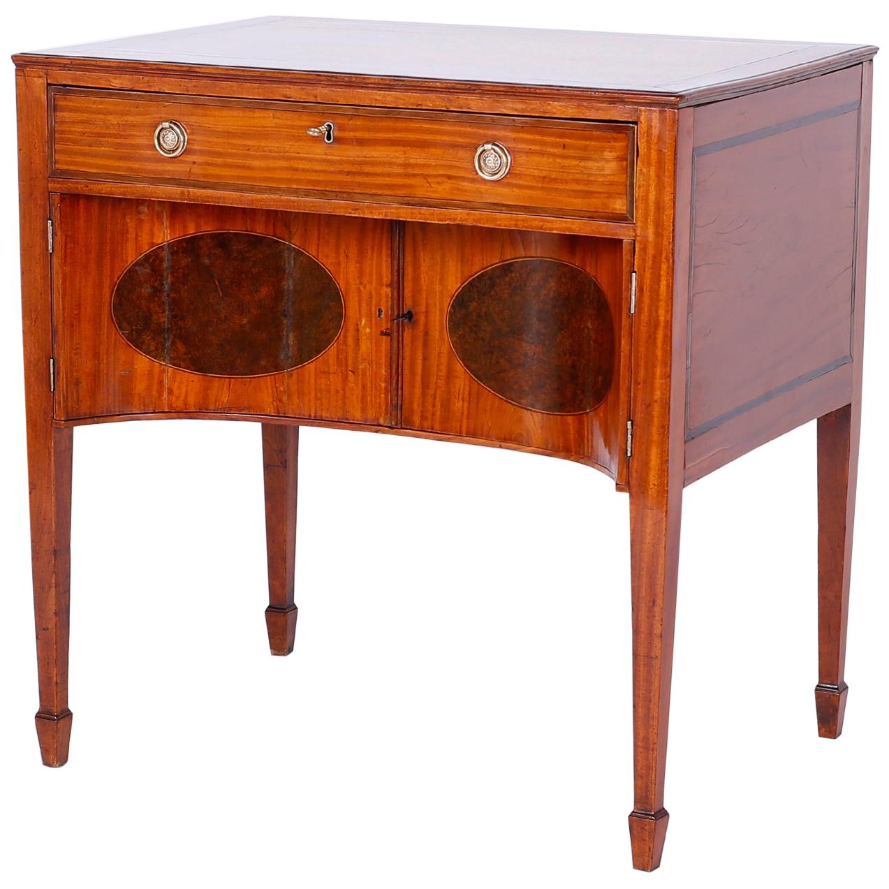 Antique English Satinwood and Mahogany Dressing Table