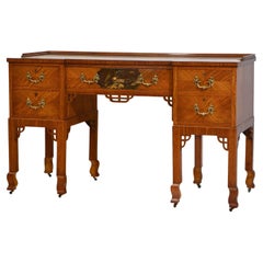 Antique English Satinwood Desk in the Japanese Manner circa 1900