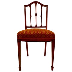 Fauteuil d'appoint anglais ancien en bois de satin, vers 1870