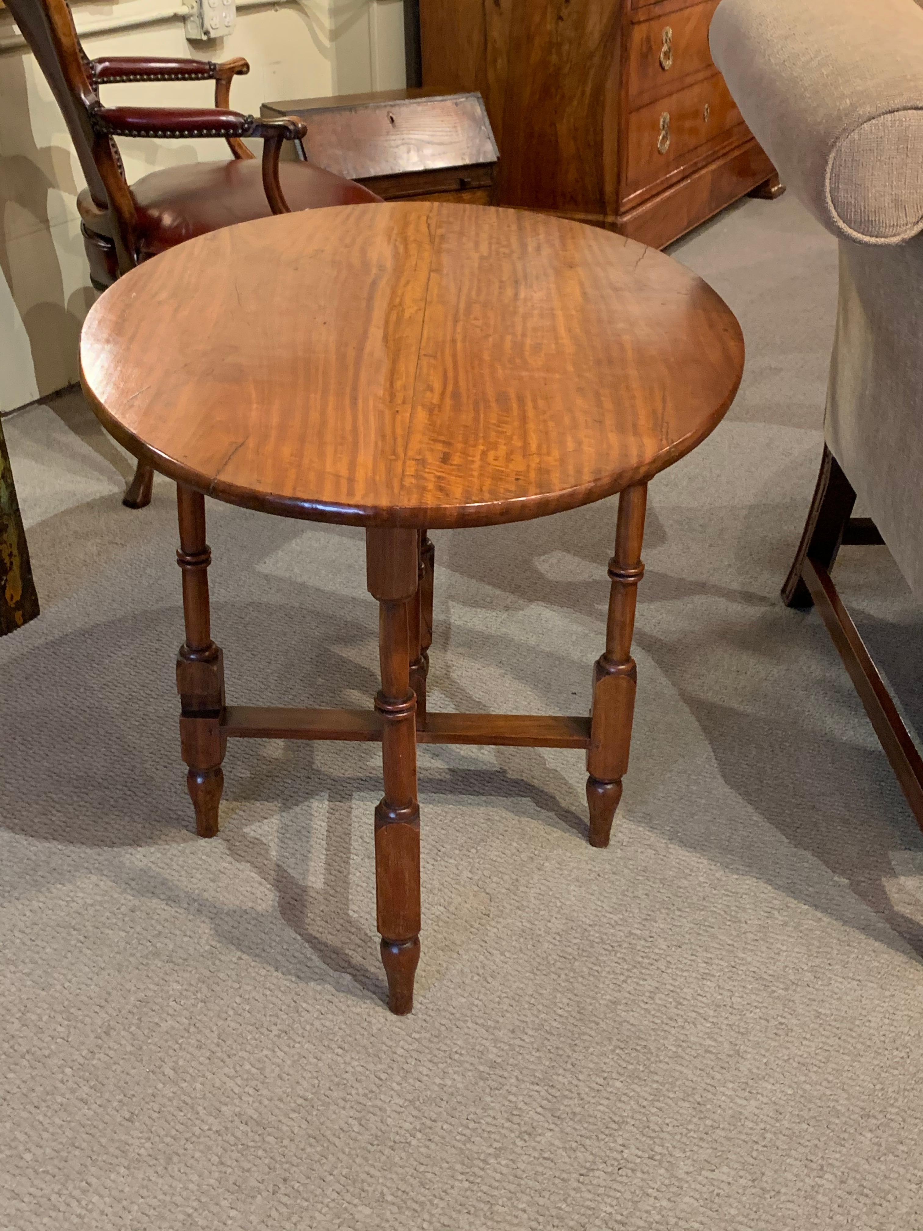 19th Century Antique English Satinwood Occasional Table For Sale