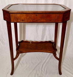 Antique English Satinwood Tabletop Vitrine, Circa 1880.