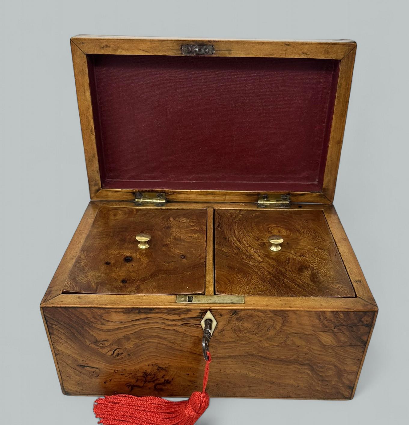 Antike englische Satinholz Holz Georgian Regency Double Tea Caddy 19. im Zustand „Gut“ im Angebot in Dublin, Ireland