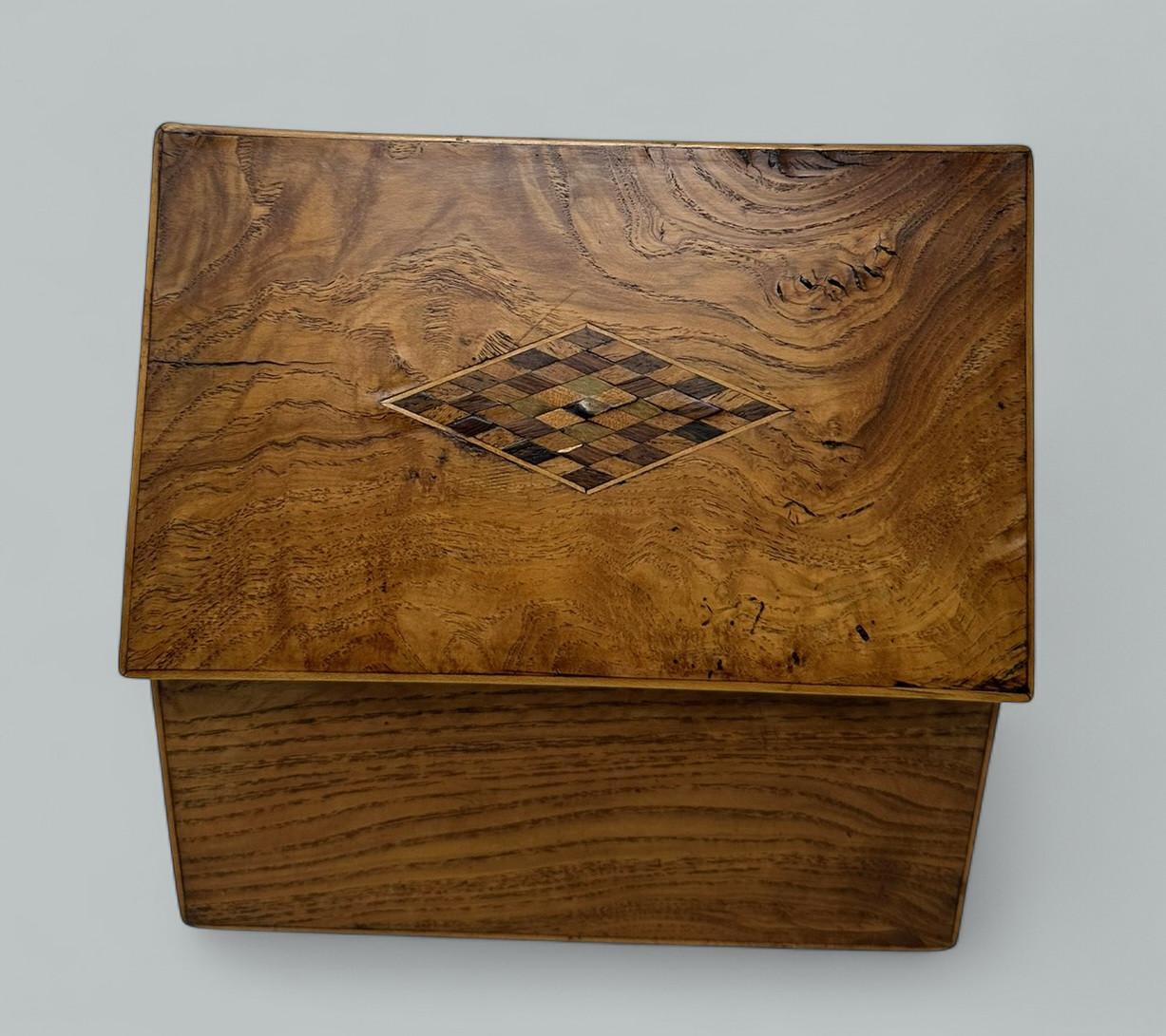 Antike englische Satinholz Holz Georgian Regency Double Tea Caddy 19. (19. Jahrhundert) im Angebot