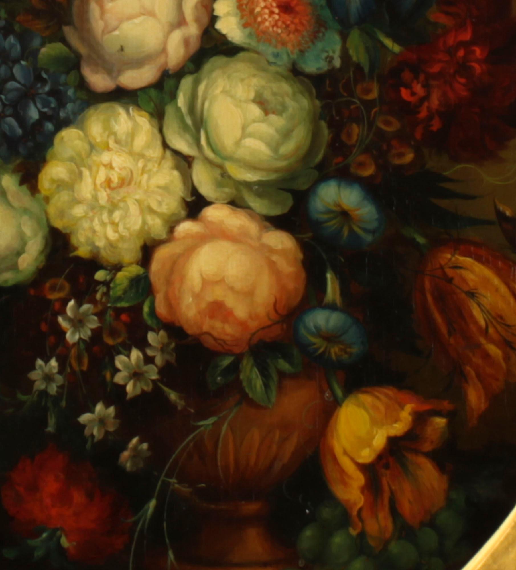 Ancienne huile sur panneau de l'English School, nature morte florale, 19e siècle Bon état - En vente à London, GB