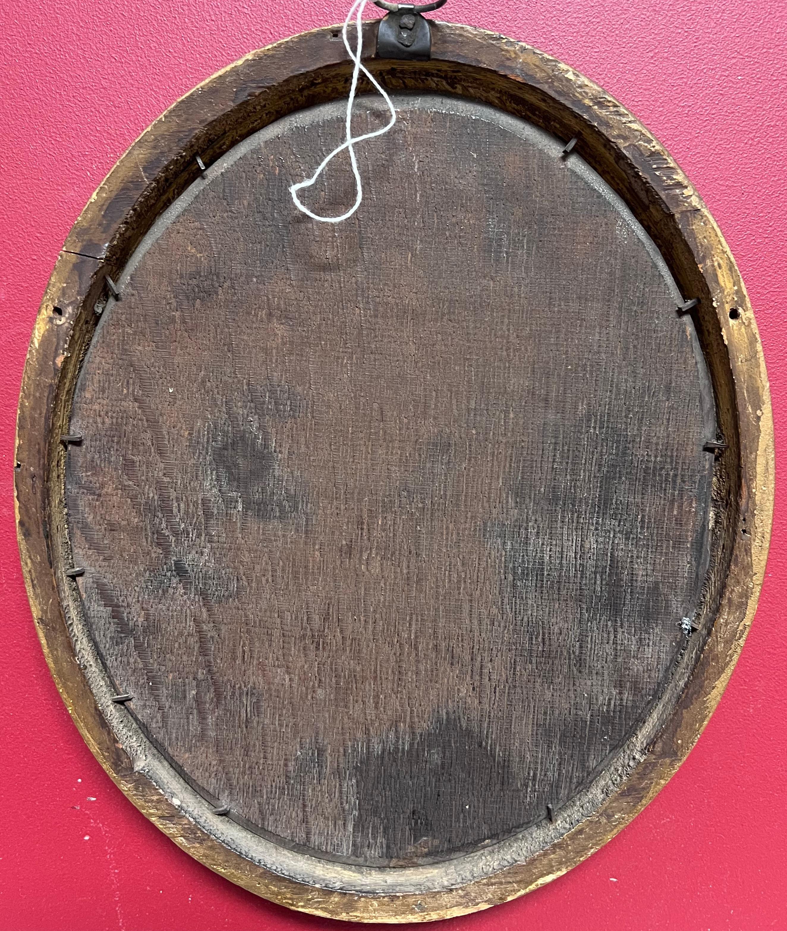 Fine 1800's English Oil on Panel Portrait of a Georgian Gentleman in Oval Frame For Sale 3