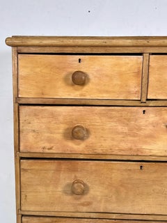 Antique English Scrubbed Pine Chest of Drawers, Ca. 1860s