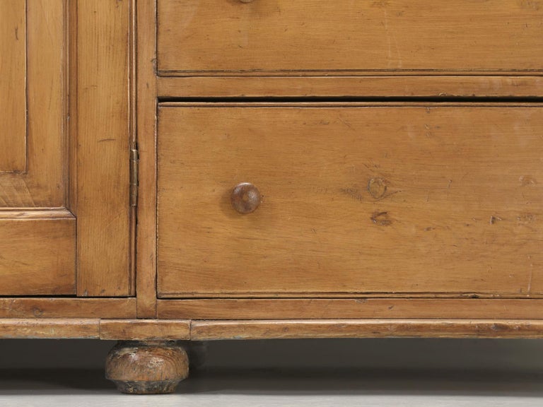 Antique English Scrubbed Pine Housekeepers Cupboard or Pine at