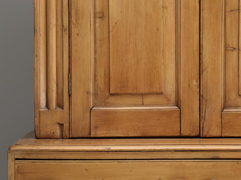 Antique English Scrubbed Pine Housekeepers Cupboard or Pine at