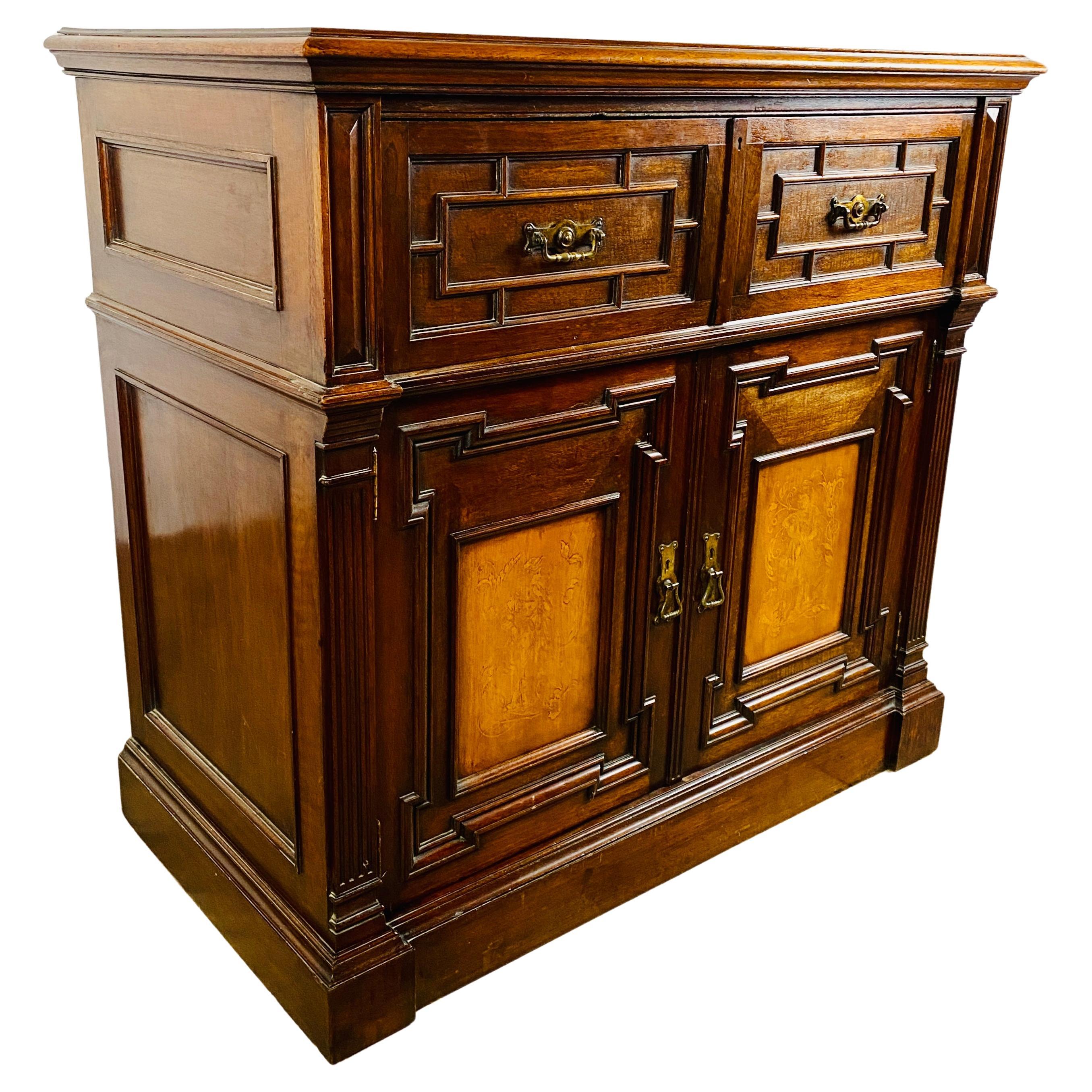 Antique English Secretaire / Sideboard, 19th Century For Sale