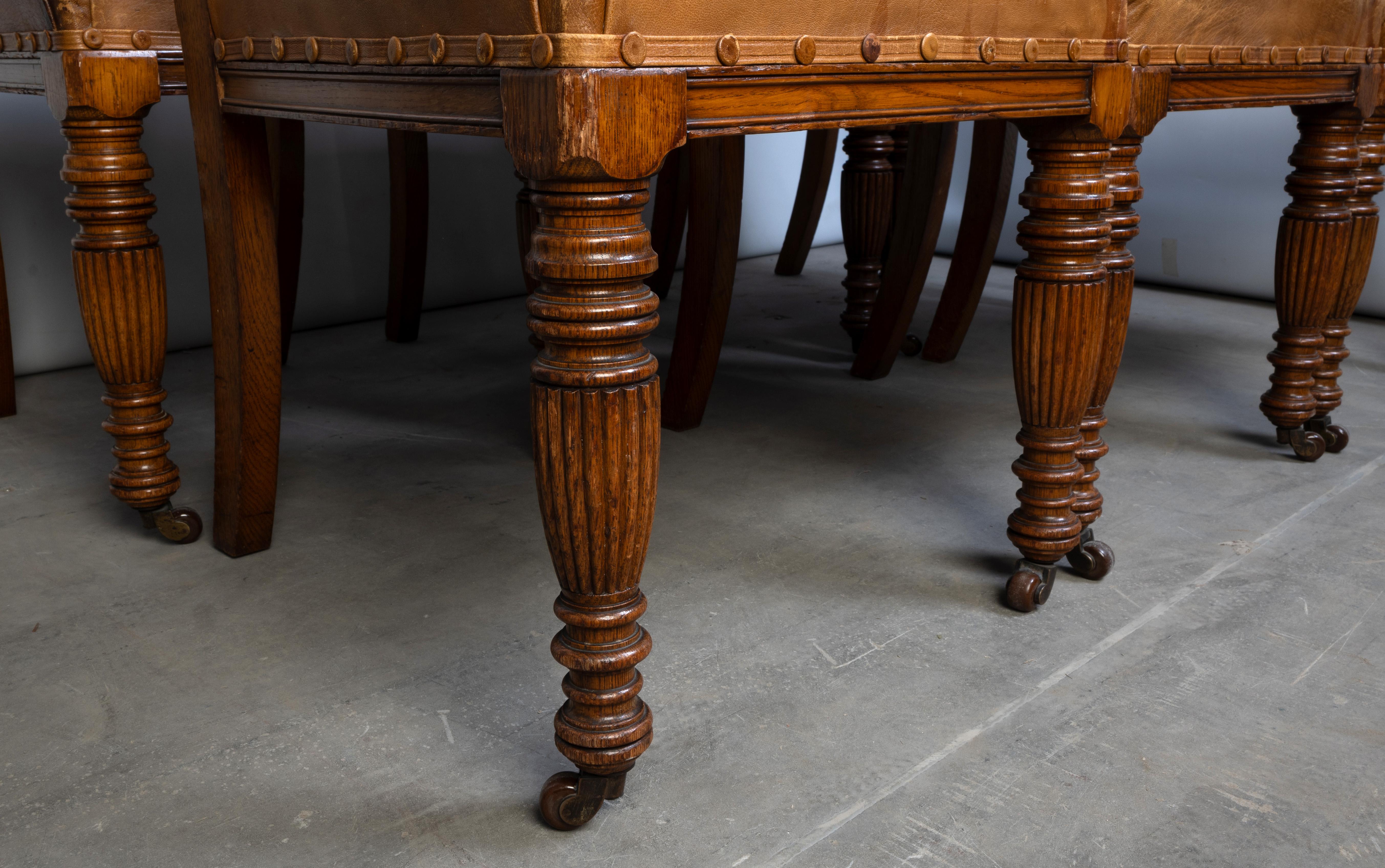 Antique English Set Of Six Elizabethan Revival Dining Chairs By Robson & Sons For Sale 10