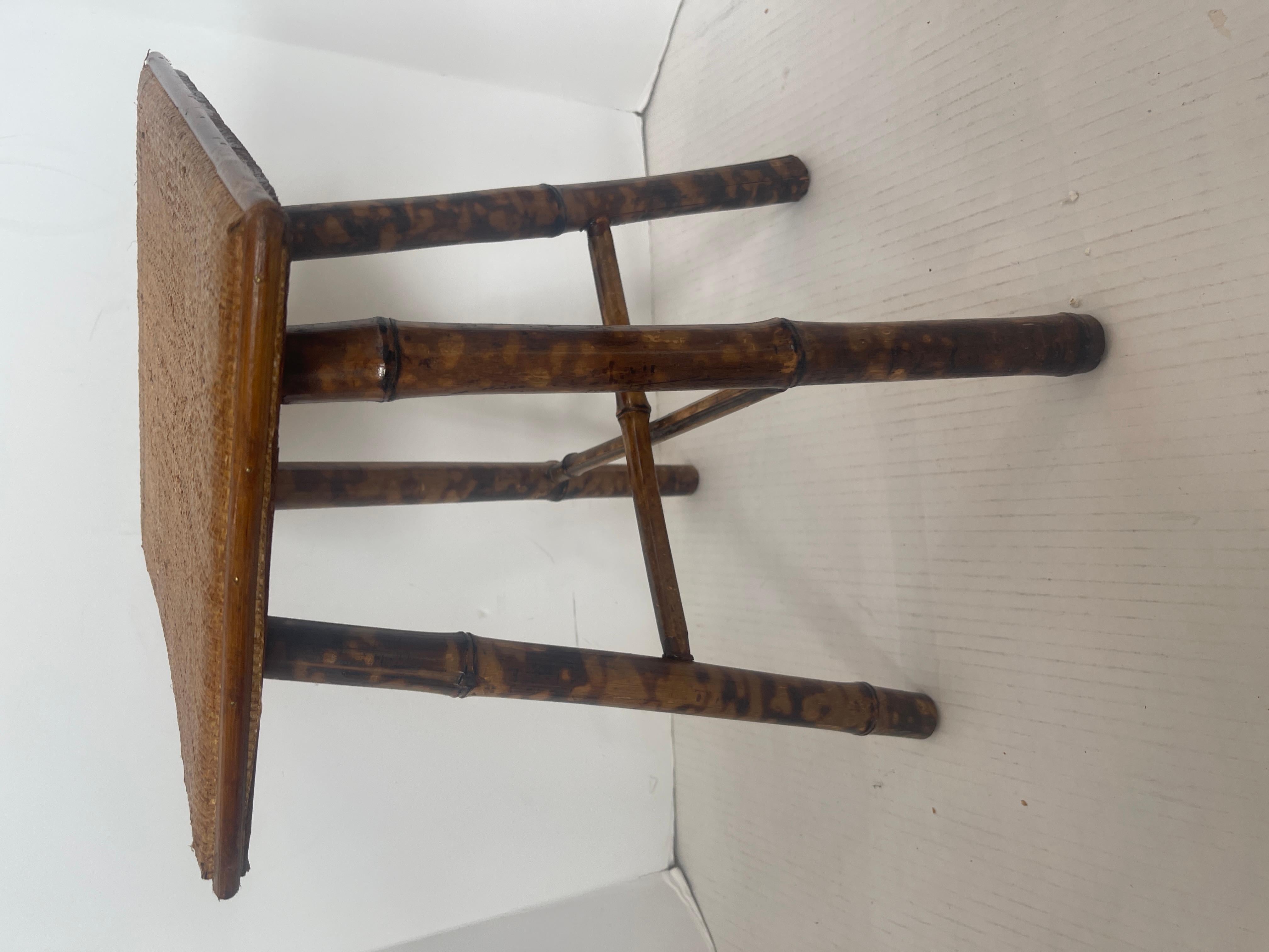Antique English set of Two Bamboo Stools, C.1920s 3