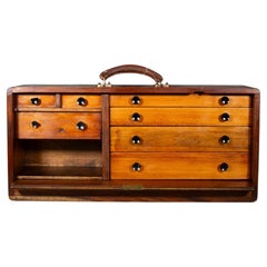Antique English Seven Drawer Mahogany Machinist's Chest c.1880-1930
