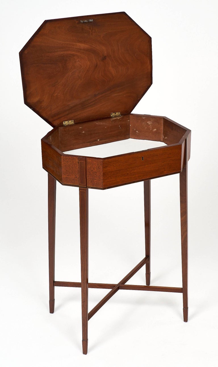 Antique English Sewing Table For Sale at 1stDibs