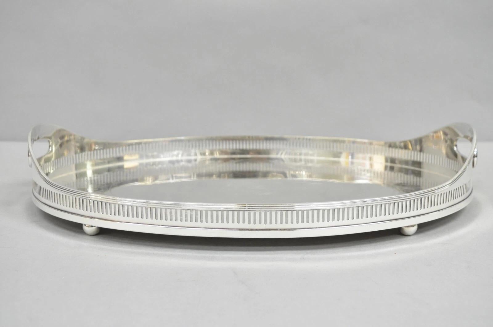 Antique English Sheffield Edwardian Silver Plated Oval 16