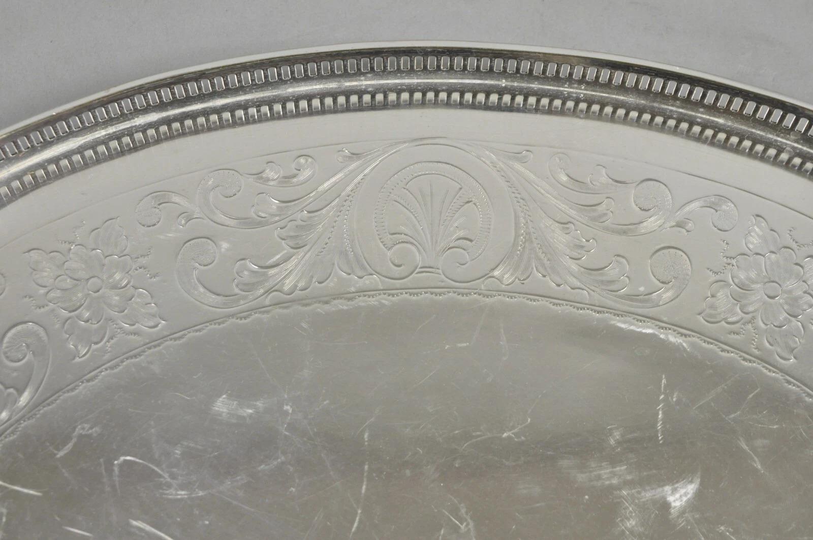 20th Century Antique English Sheffield Edwardian Silver Plated Oval 16