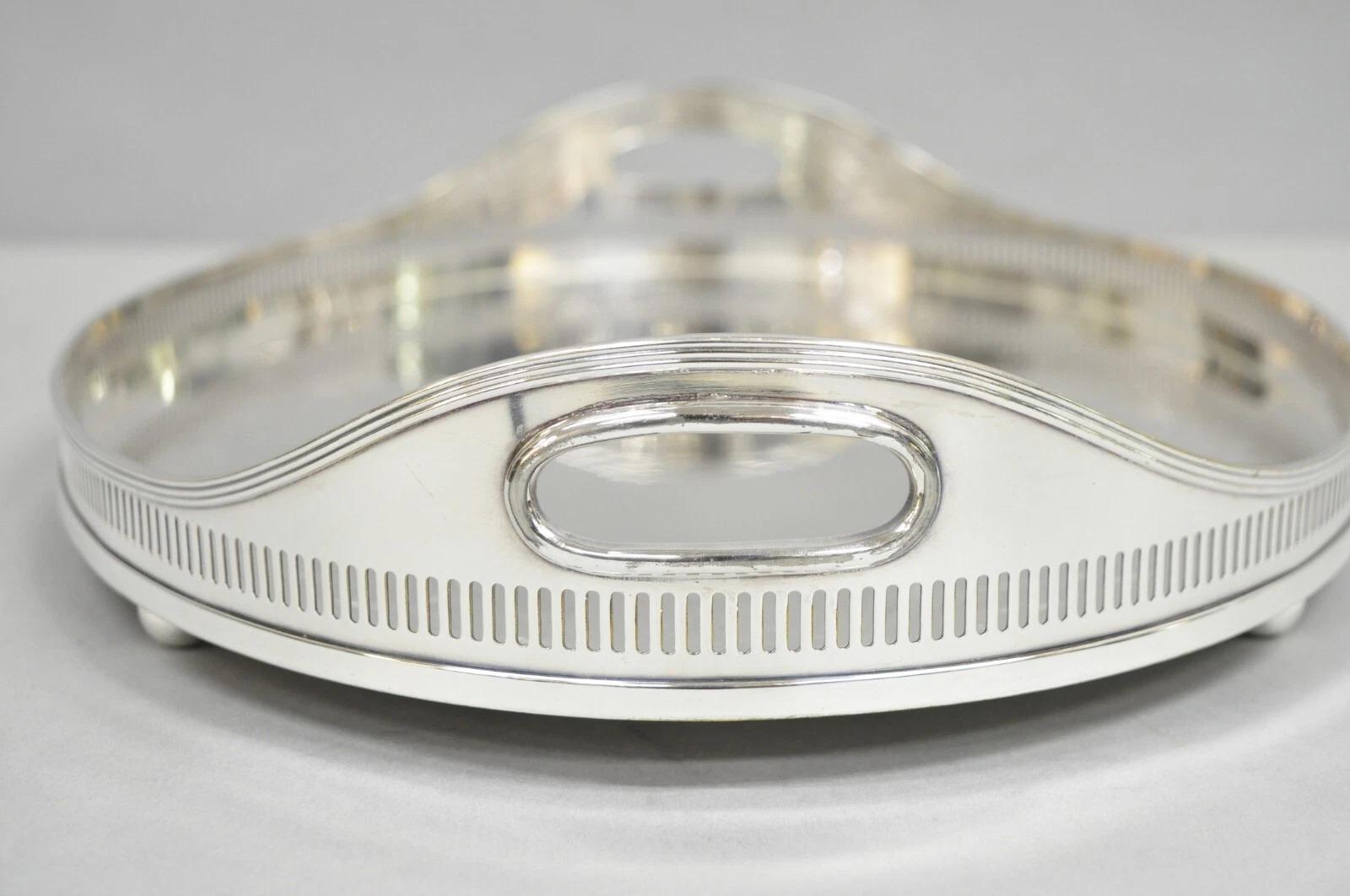 Antique English Sheffield Edwardian Silver Plated Oval 16