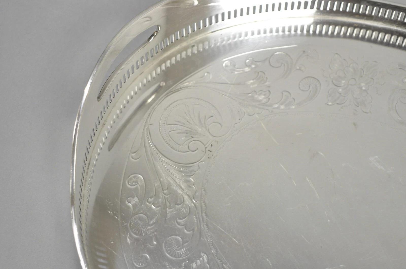 Antique English Sheffield Edwardian Silver Plated Oval 16