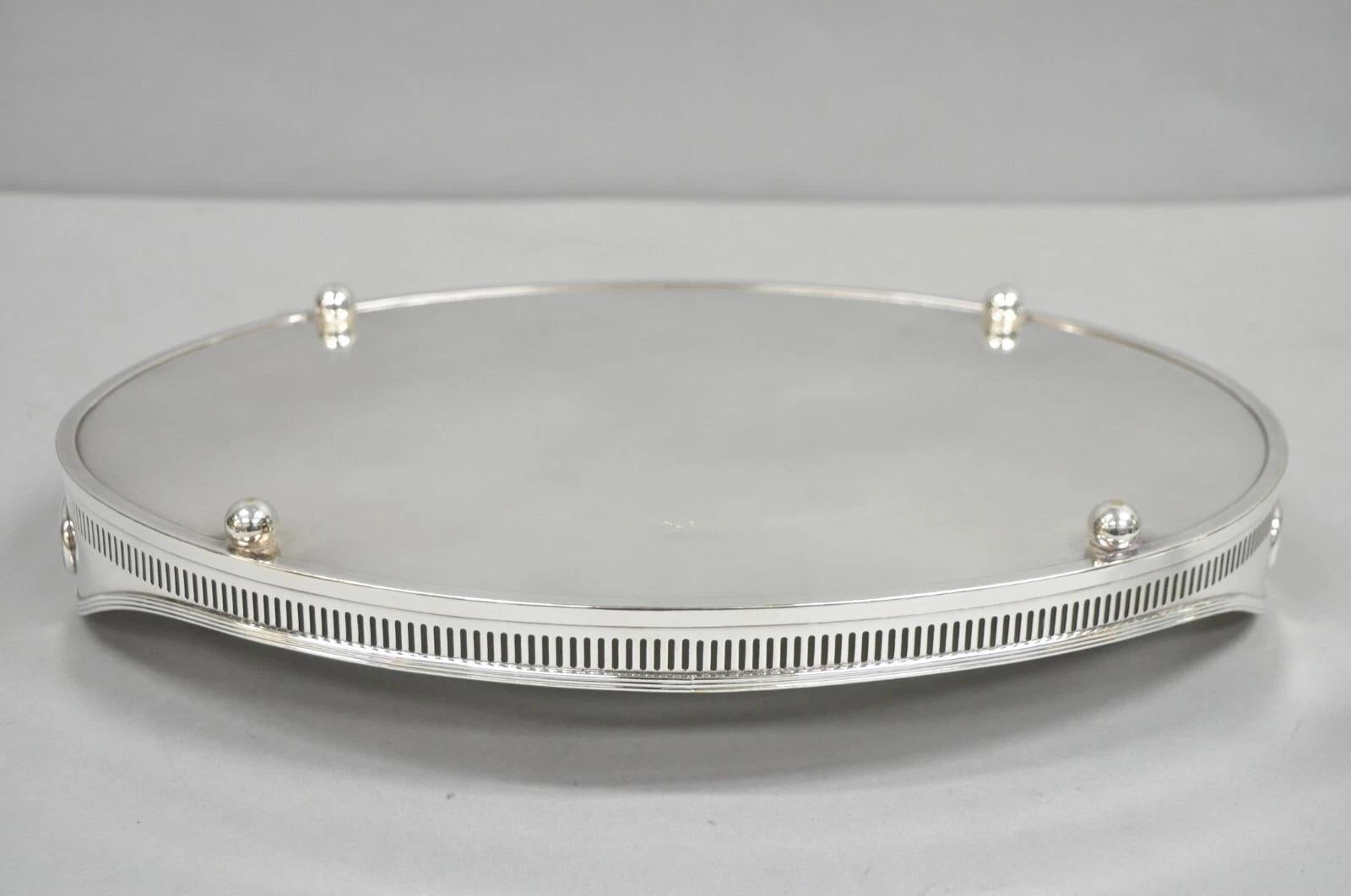 Antique English Sheffield Edwardian Silver Plated Oval 16