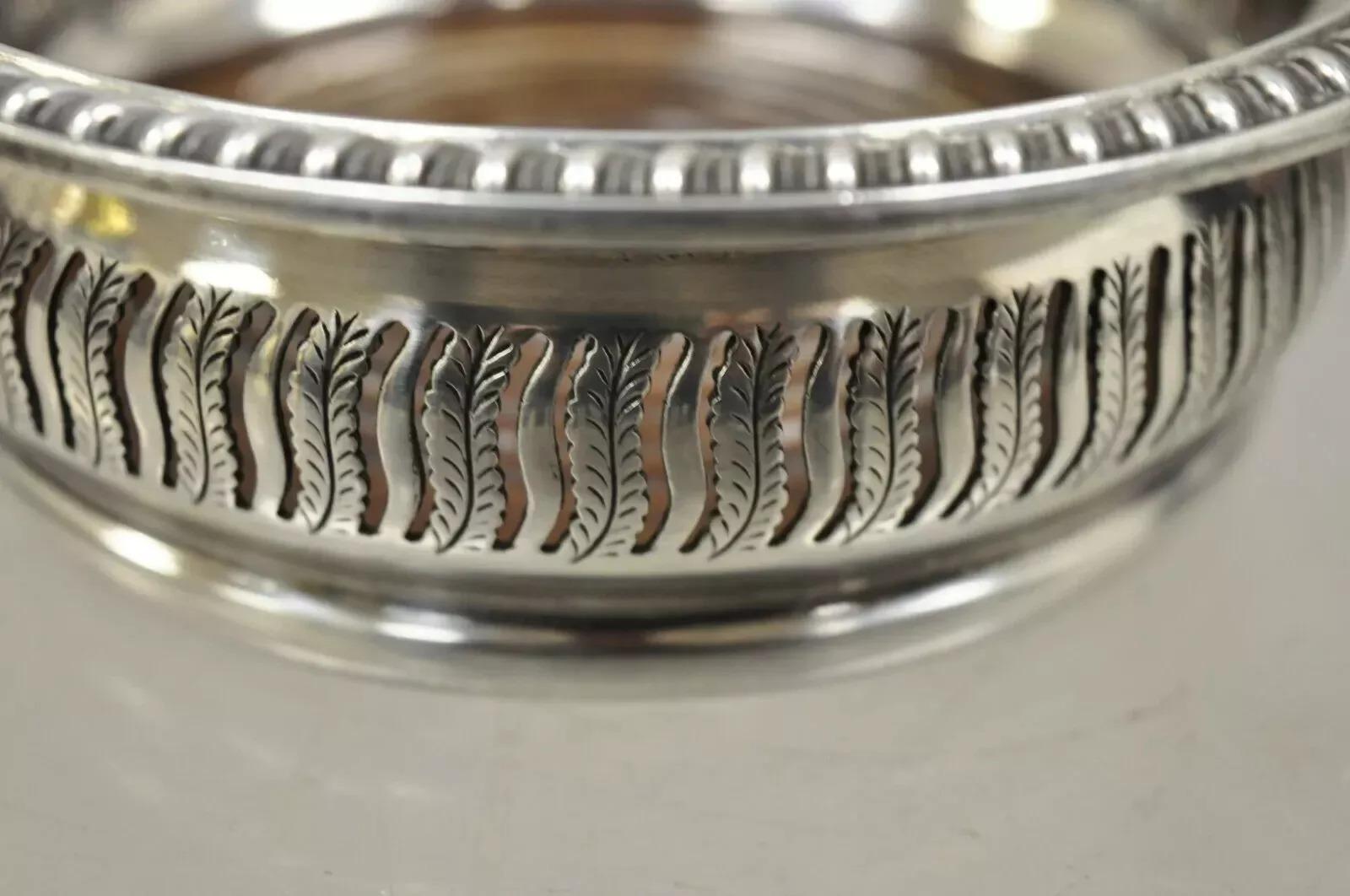 Antique English Sheffield Georgian Regency Silver Plated Mahogany Wine Coaster Desconocido en venta