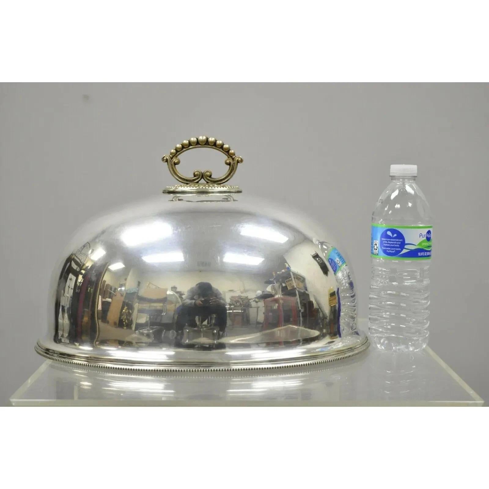 Antike englische Sheffield Regency Silber plattiert Fleisch Gericht servieren Abdeckung Kuppel Deckel im Angebot 5