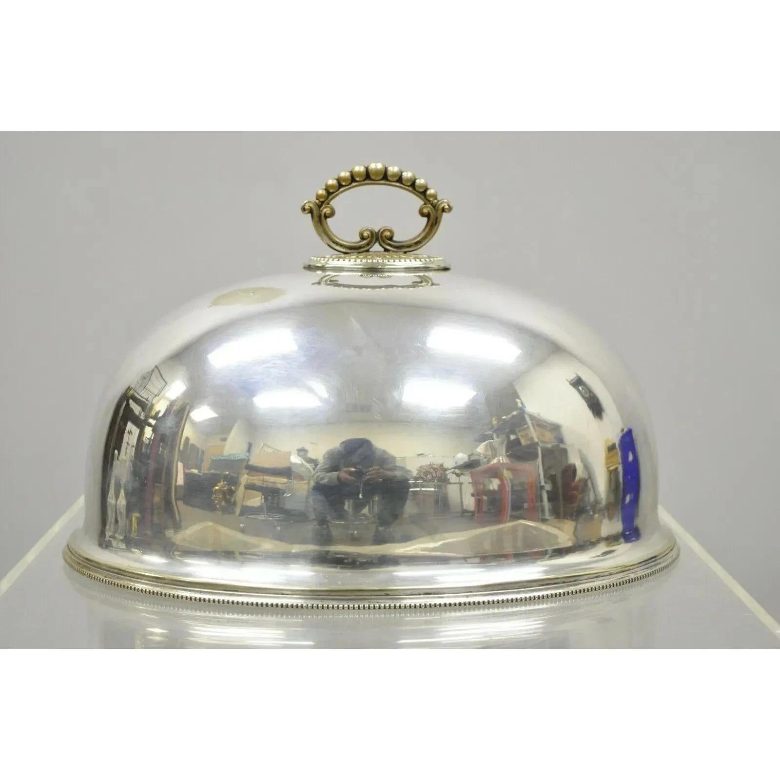 Antike englische Sheffield Regency Silber plattiert Fleisch Gericht servieren Abdeckung Kuppel Deckel im Angebot 6