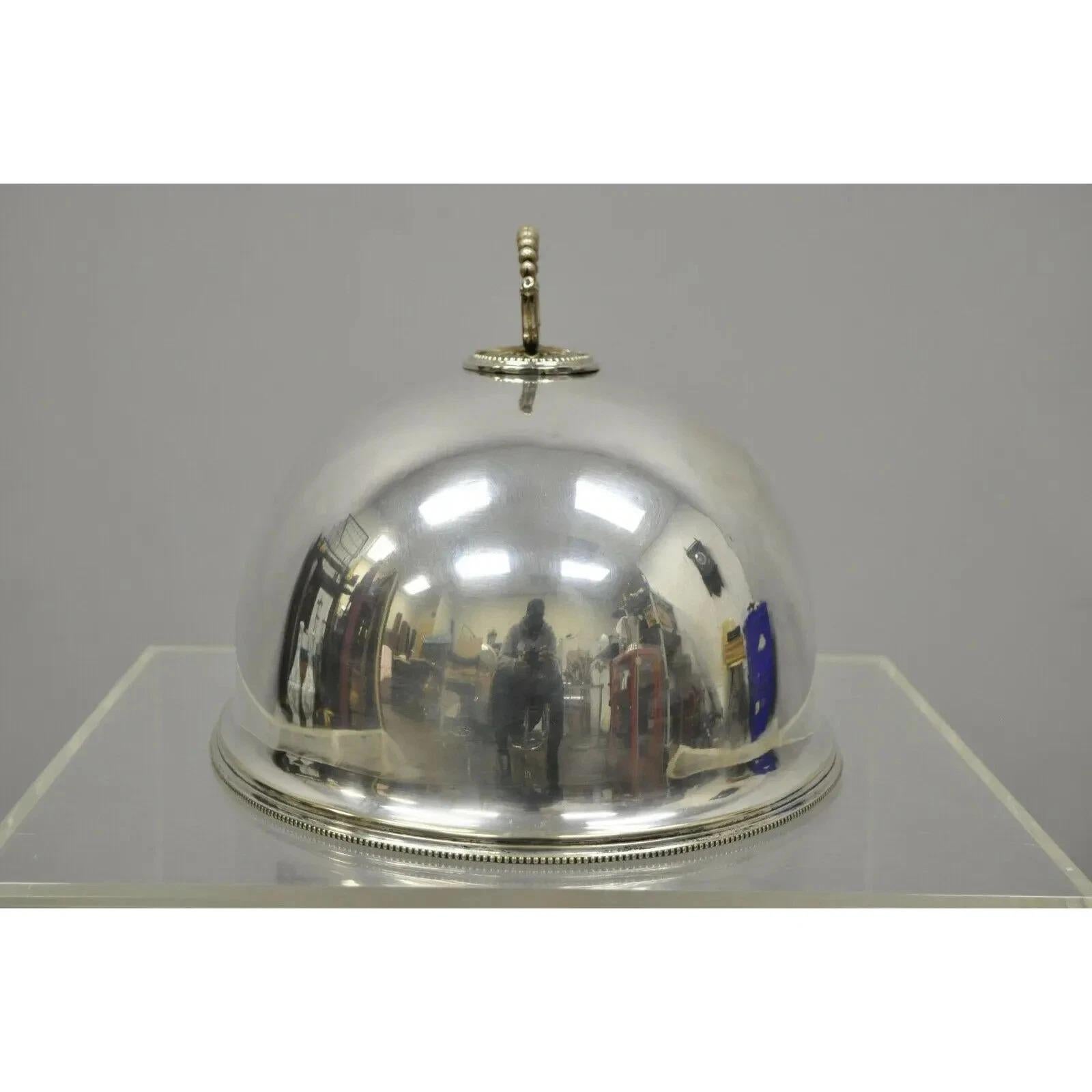 Antike englische Sheffield Regency Silber plattiert Fleisch Gericht servieren Abdeckung Kuppel Deckel (20. Jahrhundert) im Angebot