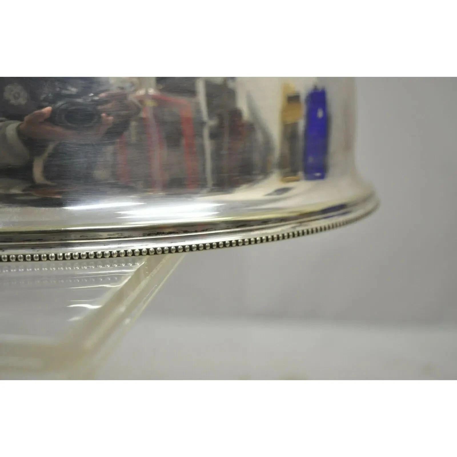 Antike englische Sheffield Regency Silber plattiert Fleisch Gericht servieren Abdeckung Kuppel Deckel (Versilberung) im Angebot