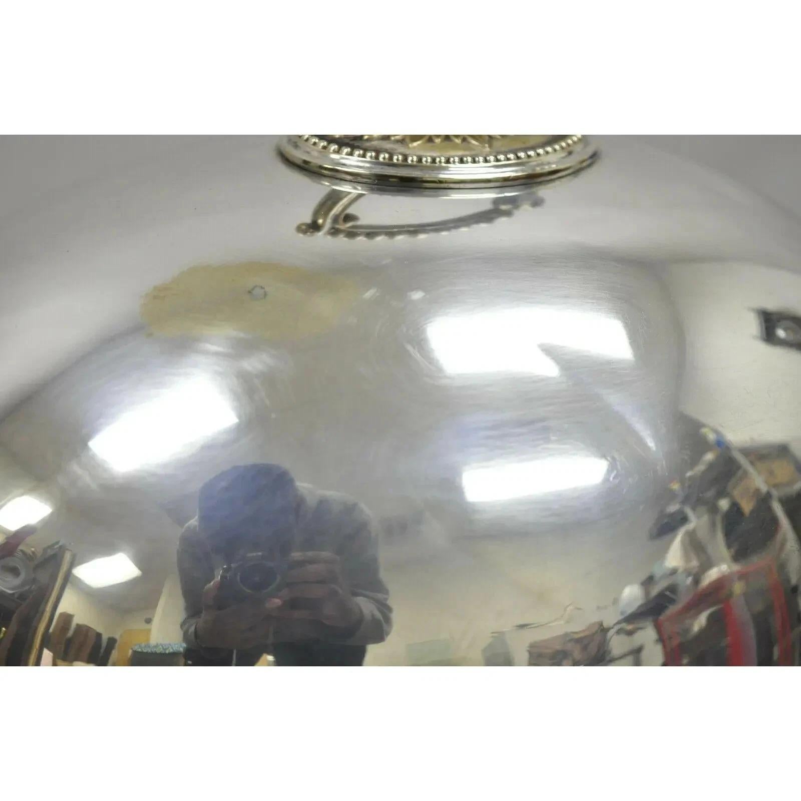 Antike englische Sheffield Regency Silber plattiert Fleisch Gericht servieren Abdeckung Kuppel Deckel im Angebot 1