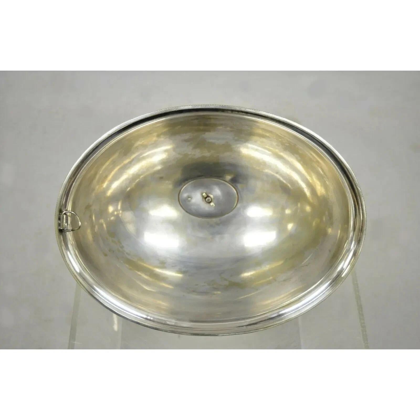 Antike englische Sheffield Regency Silber plattiert Fleisch Gericht servieren Abdeckung Kuppel Deckel im Angebot 3