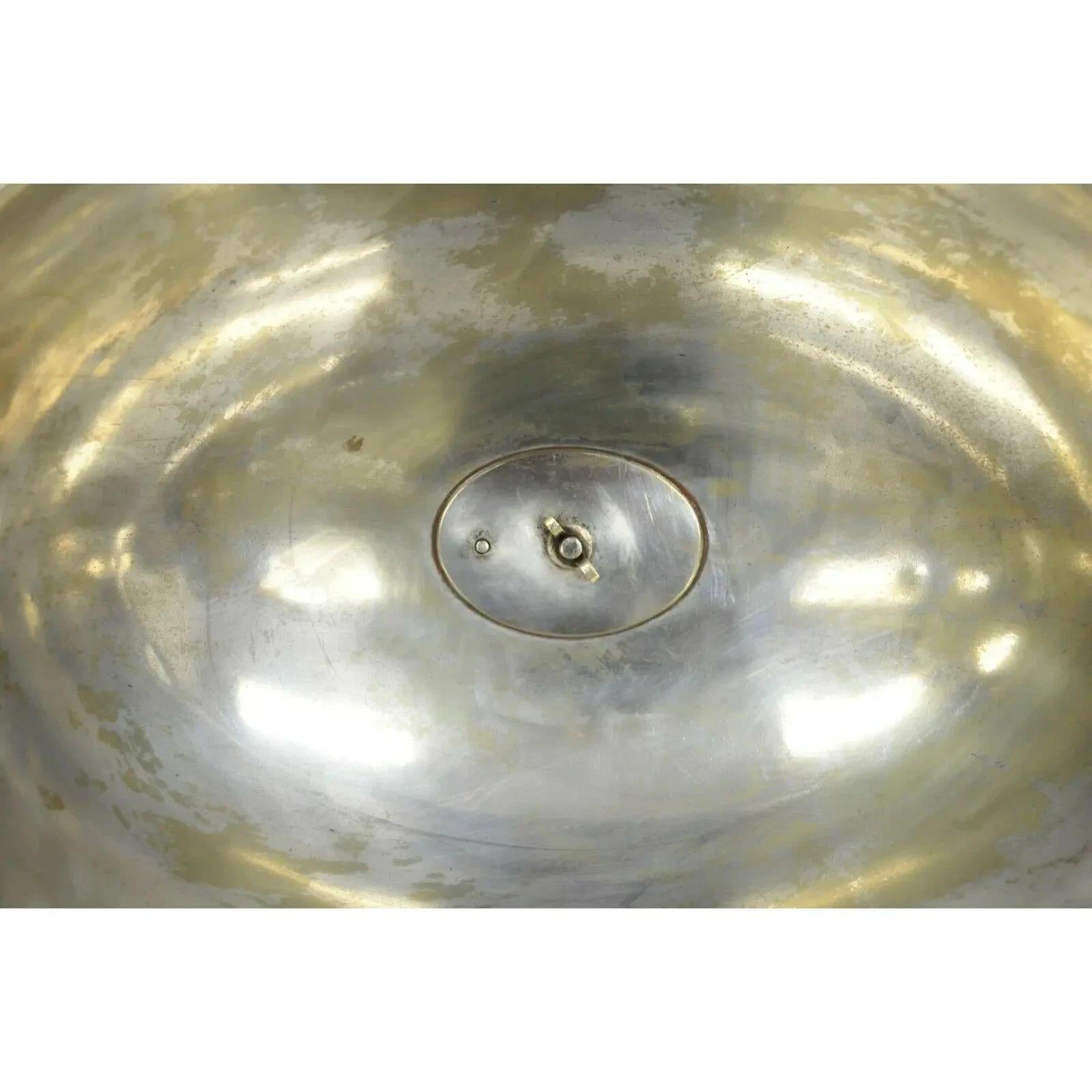 Antike englische Sheffield Regency Silber plattiert Fleisch Gericht servieren Abdeckung Kuppel Deckel im Angebot 4