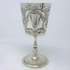 Antique English Sheffield Silver Goblet, circa 1880
