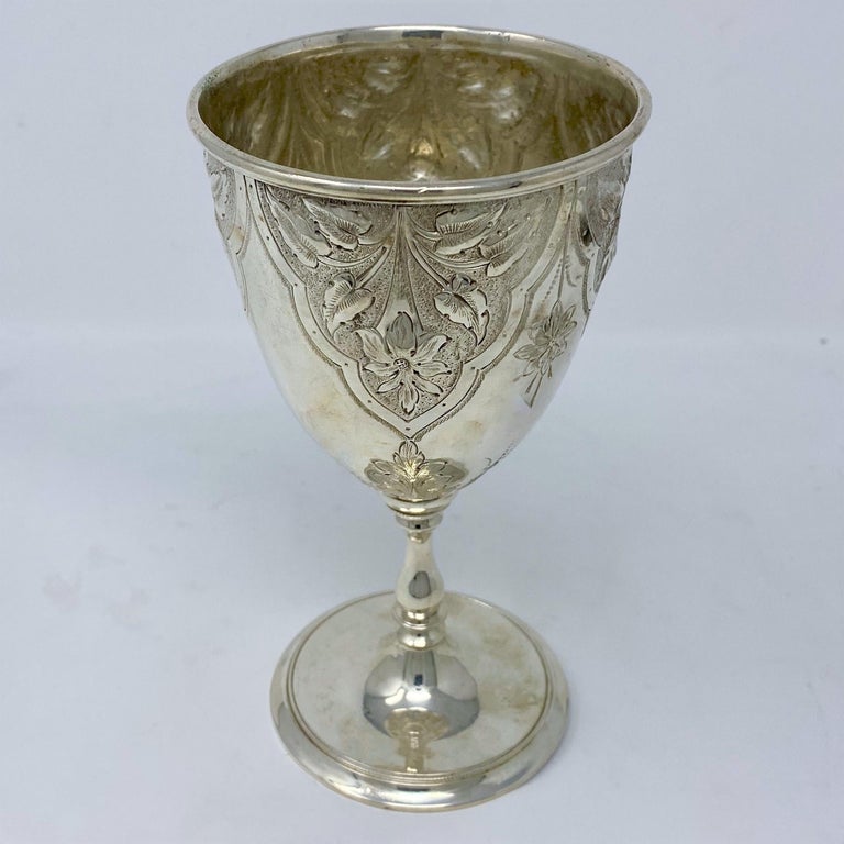 Antique English Sheffield Silver Goblet, circa 1880 at 1stDibs