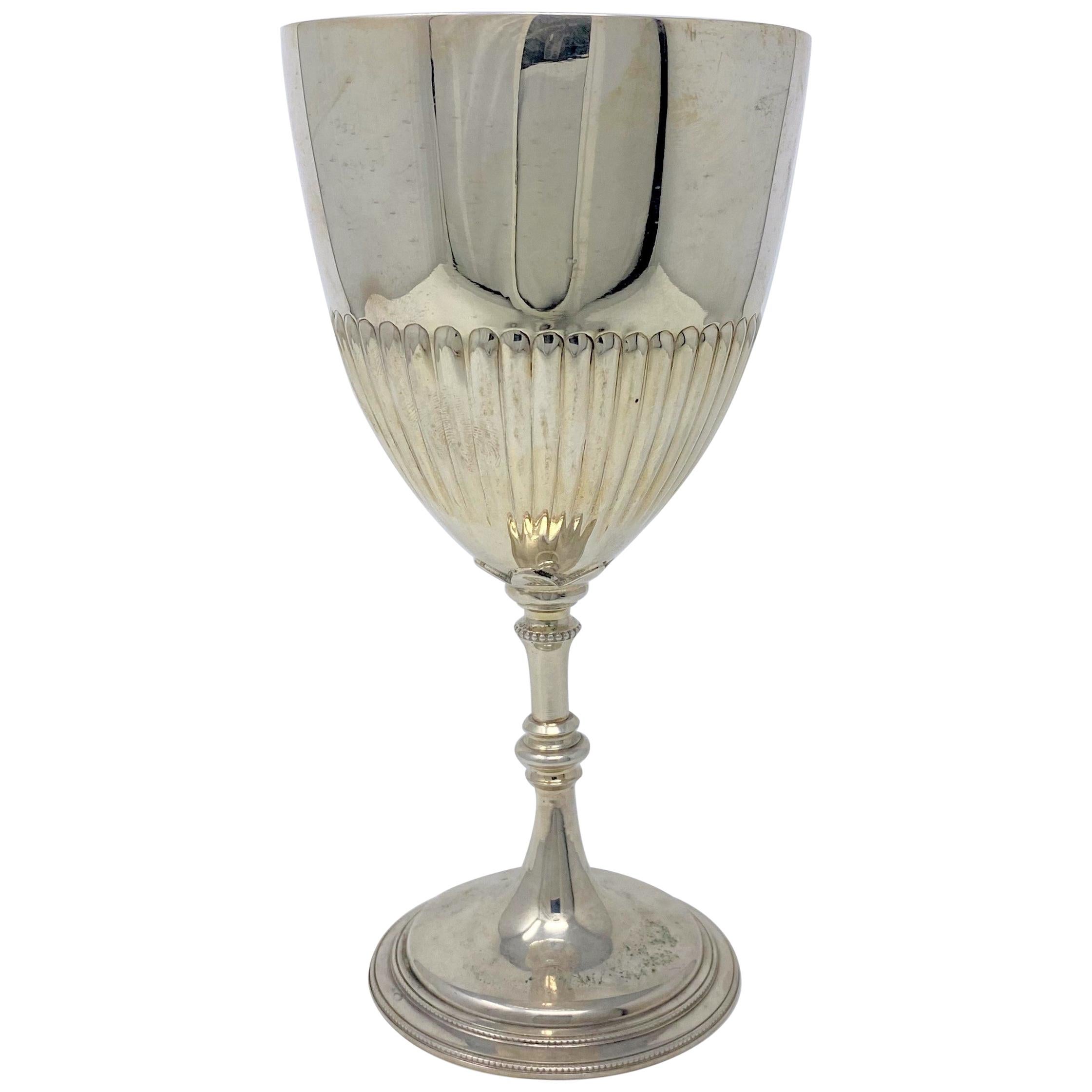 Antique English Sheffield Silver Goblet, circa 1880 For Sale