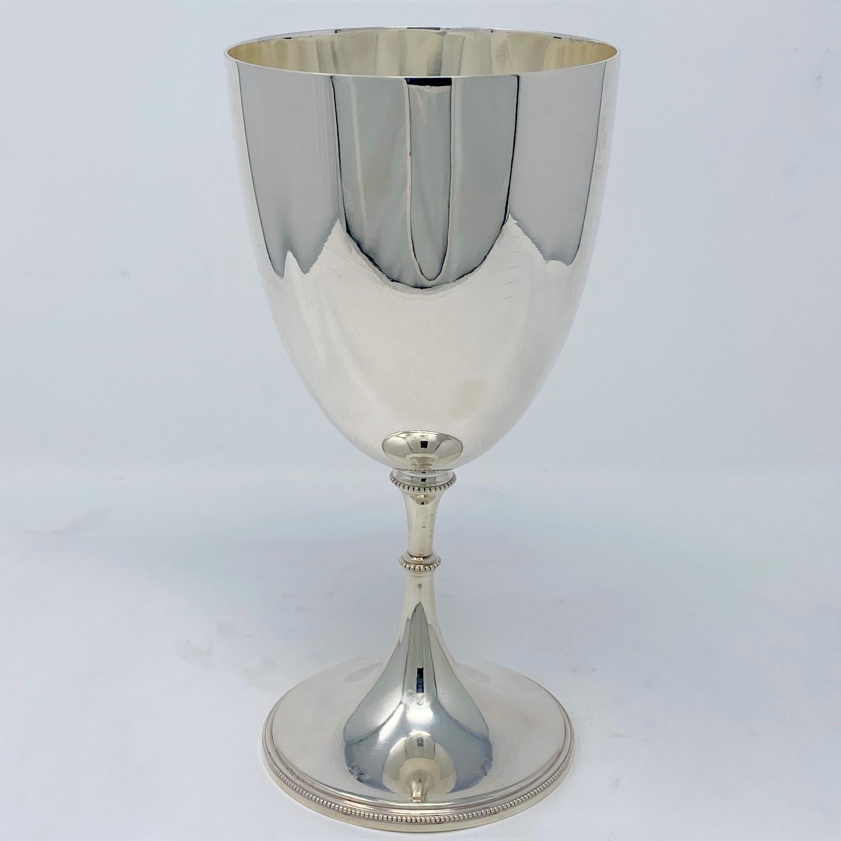 Antique English Sheffield silver goblet, circa 1890.
GOB004