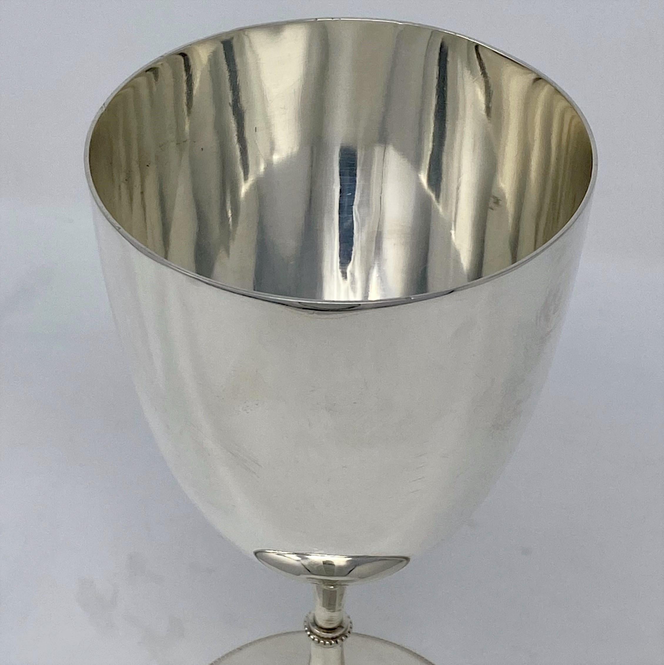 Silver Plate Antique English Sheffield Silver Goblet, circa 1890 For Sale