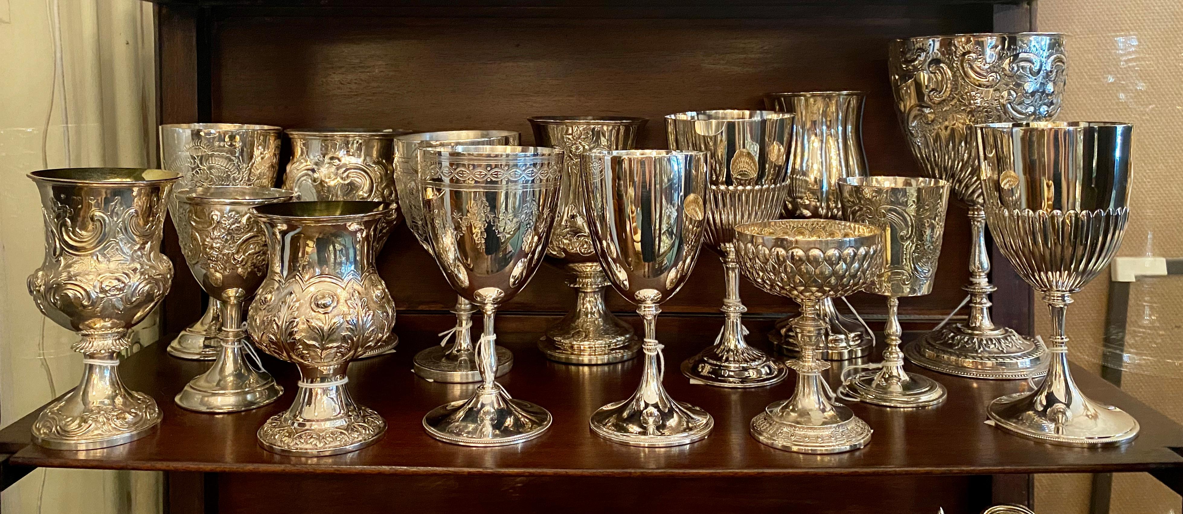 Antigua copa inglesa de plata de Sheffield, hacia 1890 en venta 1