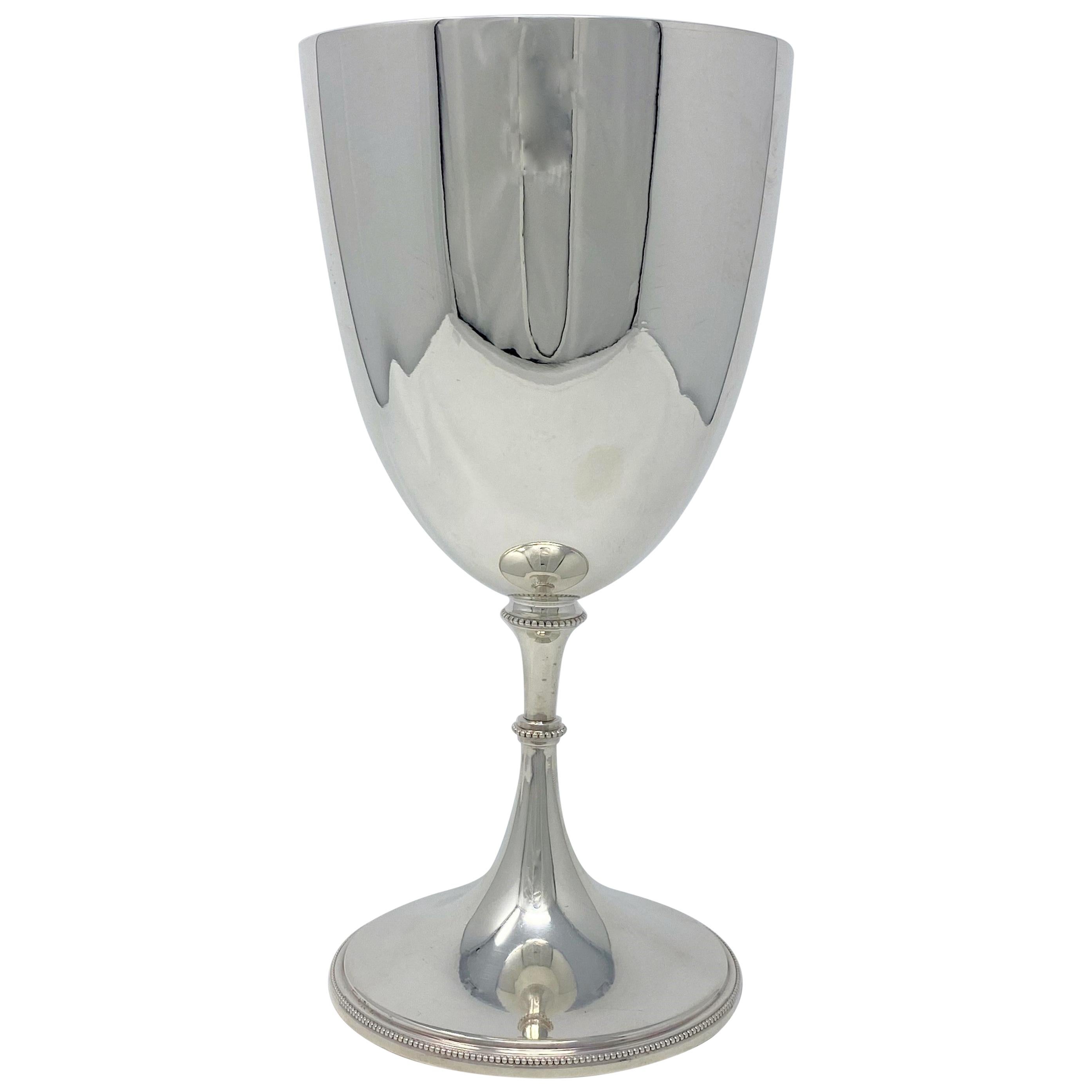 Antique English Sheffield Silver Goblet, circa 1890 For Sale