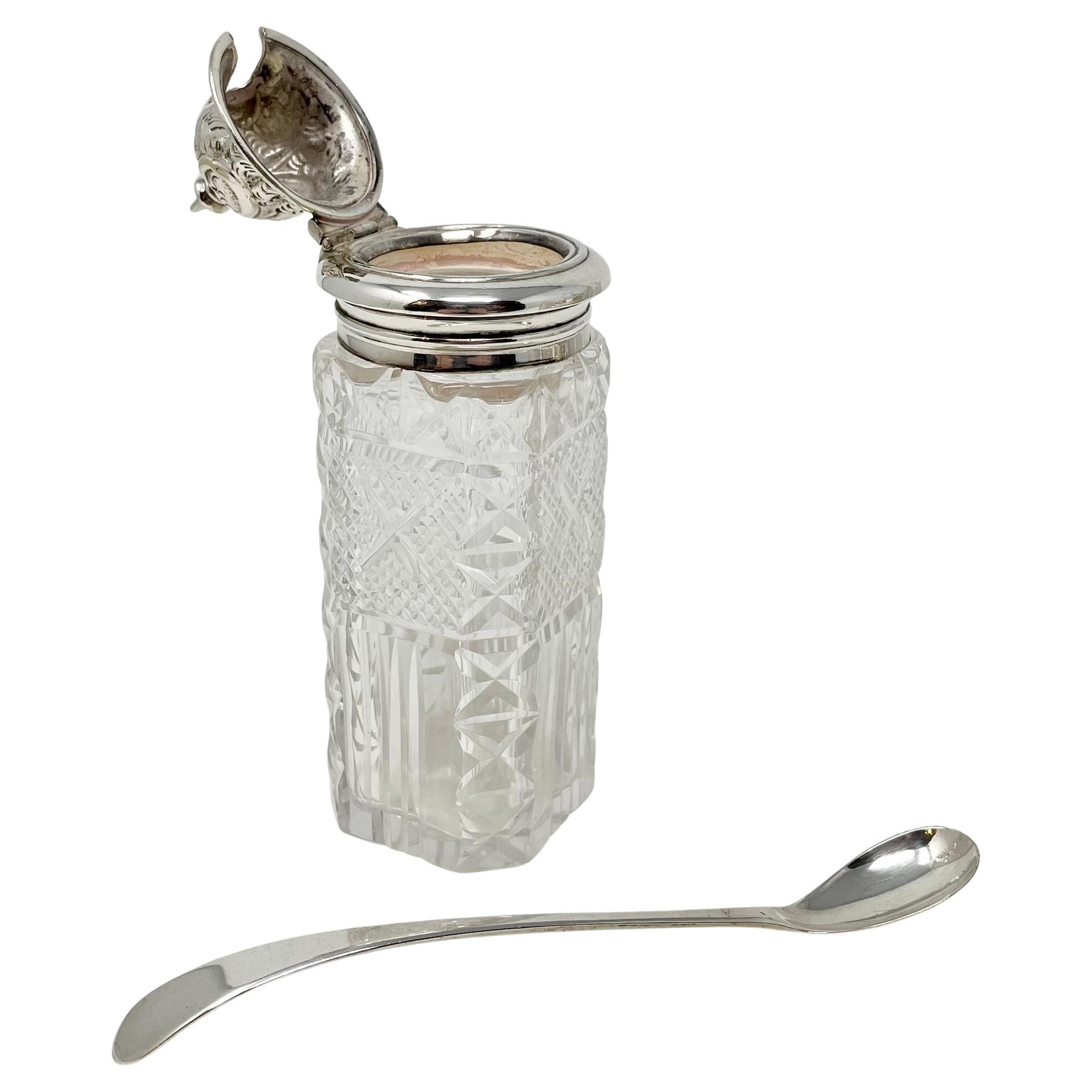 Antico set di ampolle a 6 bottiglie in argento e cristallo Sheffield, circa 1880 in vendita 6