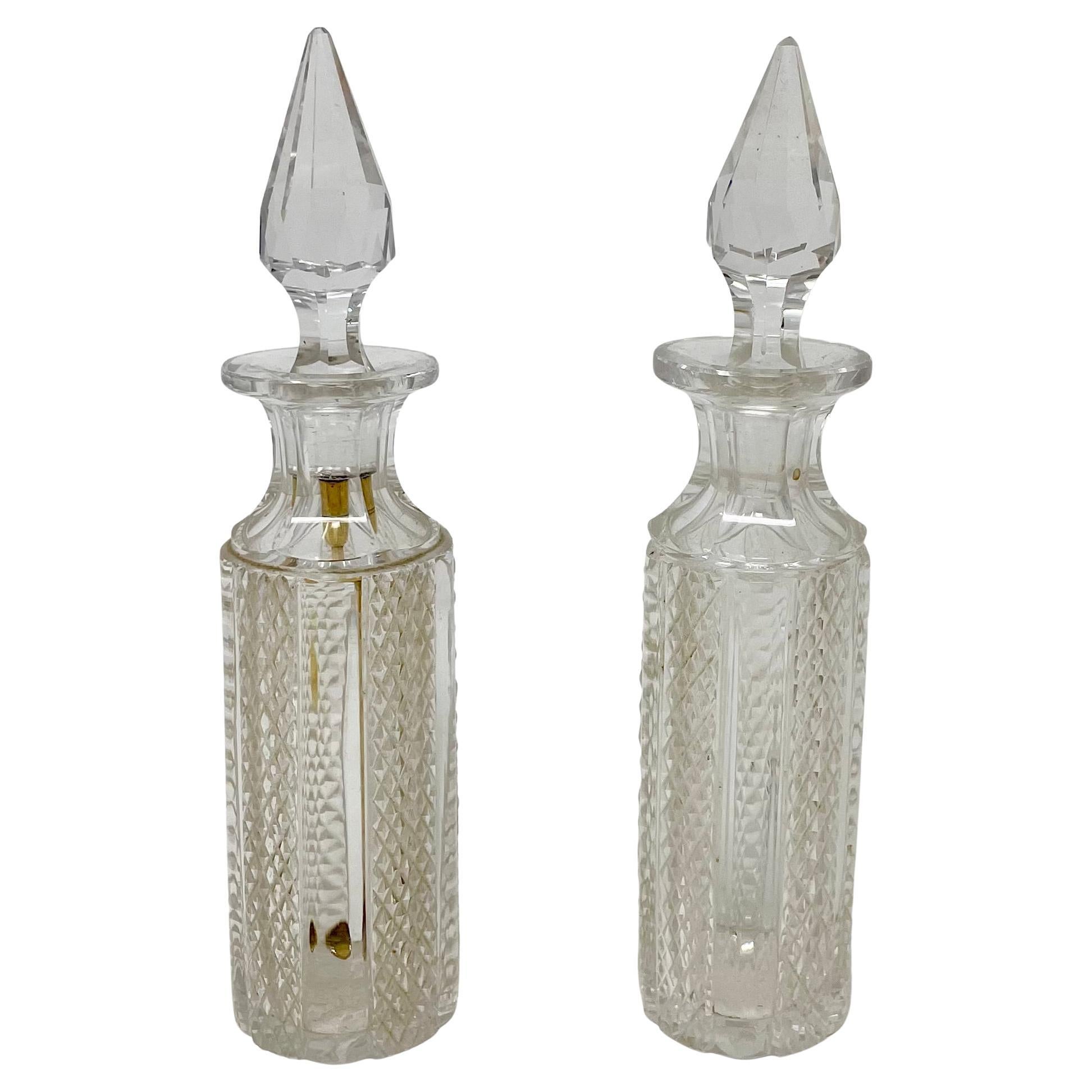 Antico set di ampolle a 6 bottiglie in argento e cristallo di Sheffield, circa 1880. in vendita 6