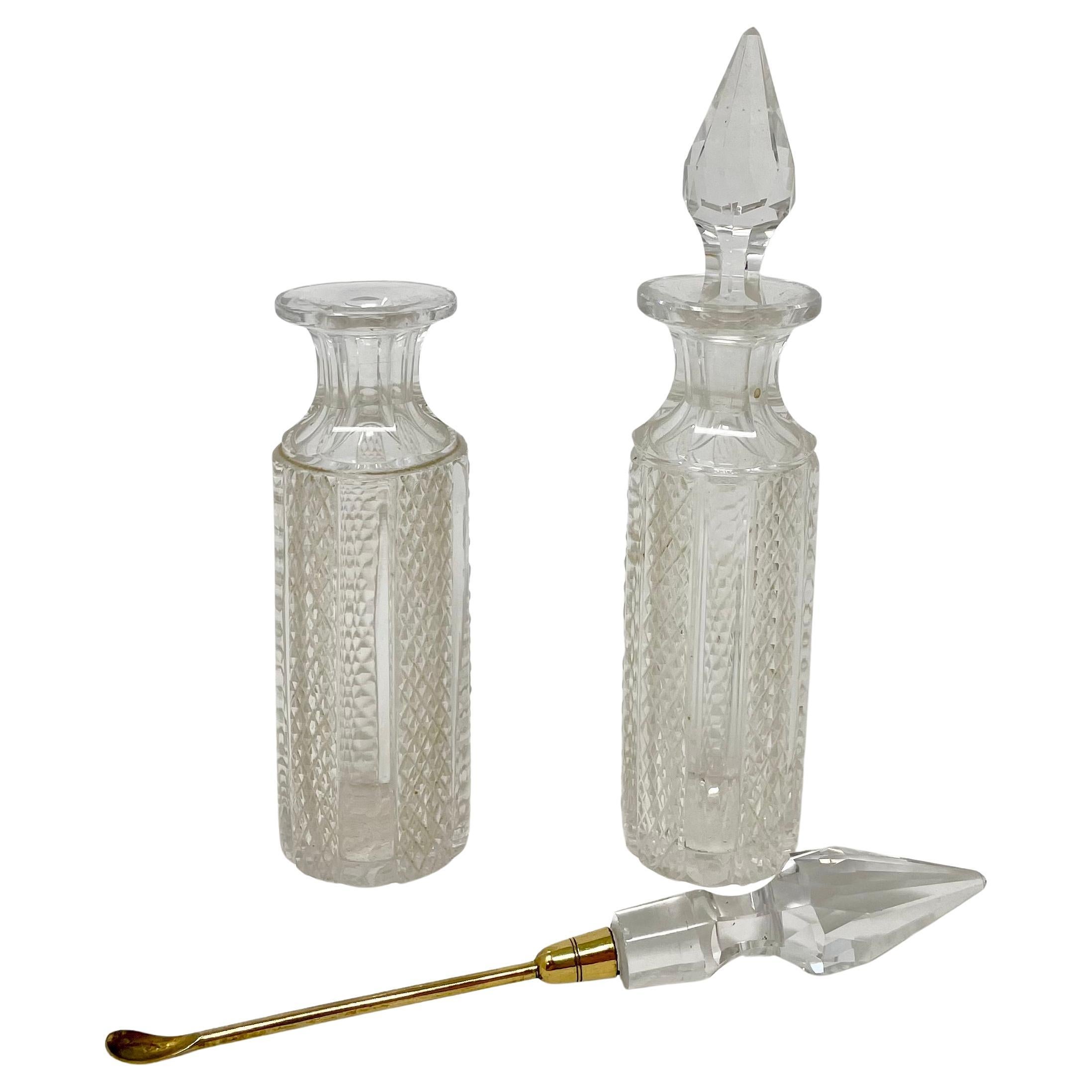Antico set di ampolle a 6 bottiglie in argento e cristallo di Sheffield, circa 1880. in vendita 7