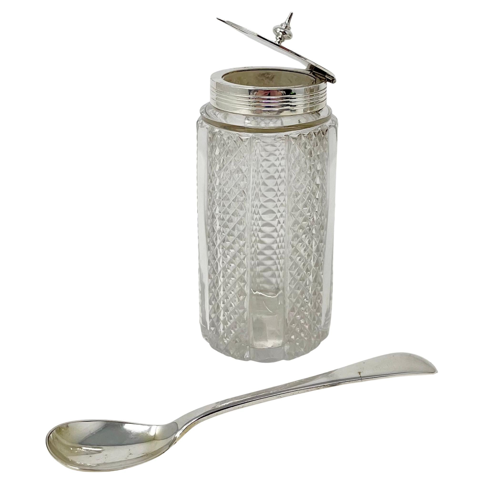 Antico set di ampolle a 6 bottiglie in argento e cristallo di Sheffield, circa 1880. in vendita 9
