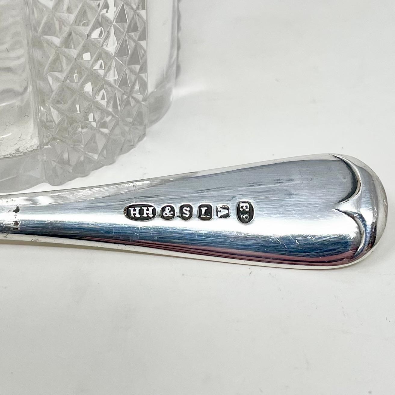 Antico set di ampolle a 6 bottiglie in argento e cristallo di Sheffield, circa 1880. in vendita 11