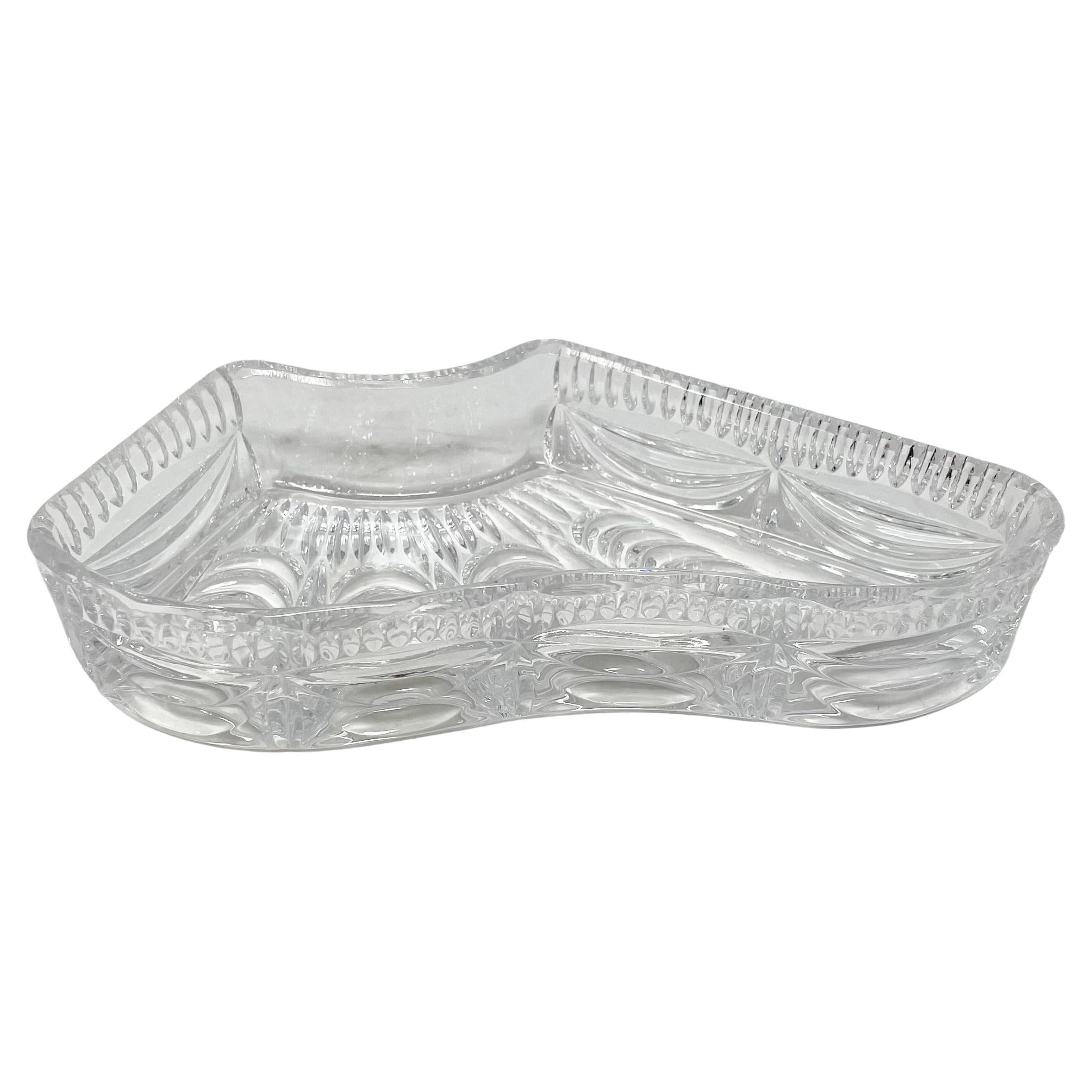 Bandeja de servicio de entremeses de cristal y plata inglesa antigua de Sheffield. en venta 9