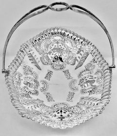 Antiker englischer versilberter Sheffield-Korb, um 1870-1880