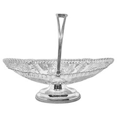 Antique English Sheffield Silver-Plated Basket, Circa 1870-1880