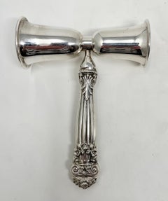 Antique English Sheffield Silver-Plated Double Jigger Shot Glass, circa 1900