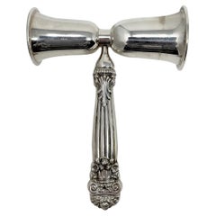 Antique English Sheffield Silver-Plated Double Jigger Shot Glass, circa 1900