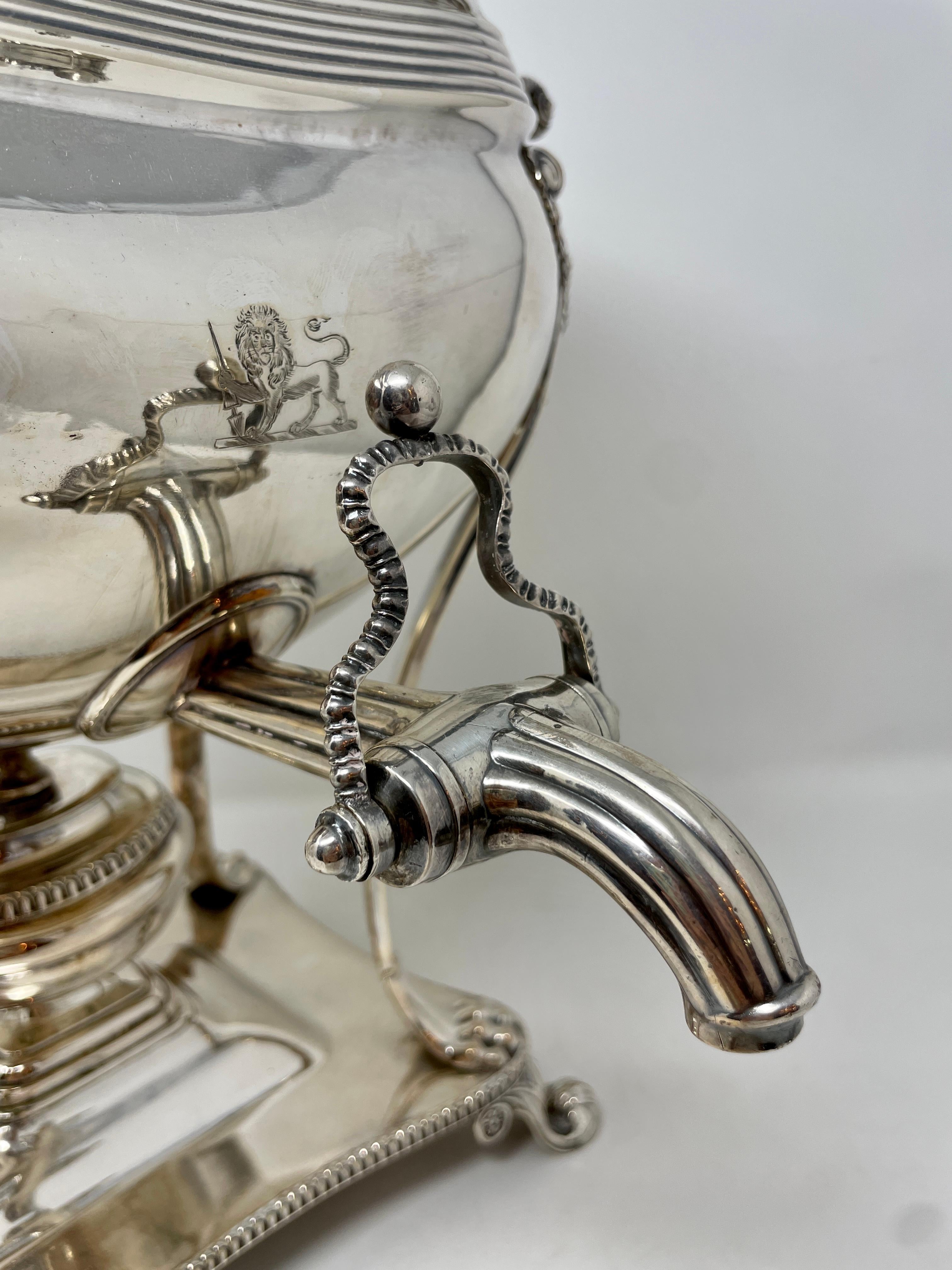 19th Century Antique English Sheffield Silver-Plated Hot Water Kettle, circa 1880