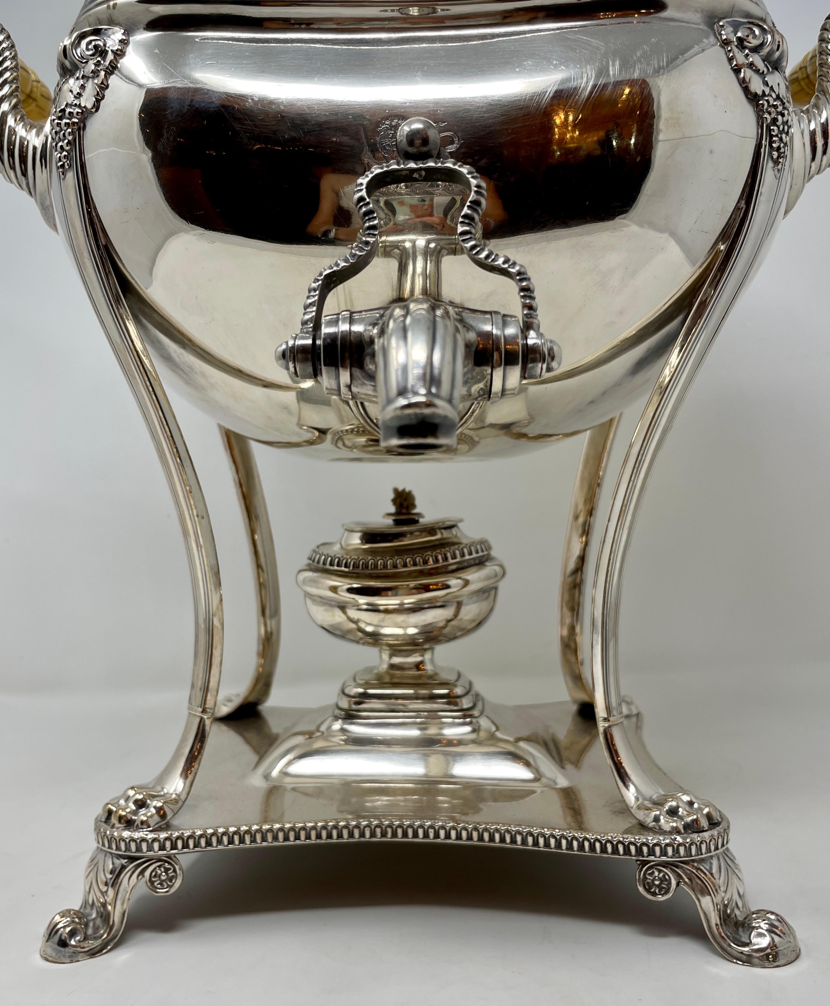Antique English Sheffield Silver-Plated Hot Water Kettle, circa 1880 1